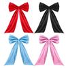 Extra Stor Julrosett med Långa Band & Knytband, Juldekoration för Hemvägg Dörr Krans, Trappa, Spiskrans