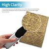 Hangheld Desk Type Magnifier 20X 30X Magnifying Glass Lens with LED Light for Reading Low Vision Seniors(Battery Not