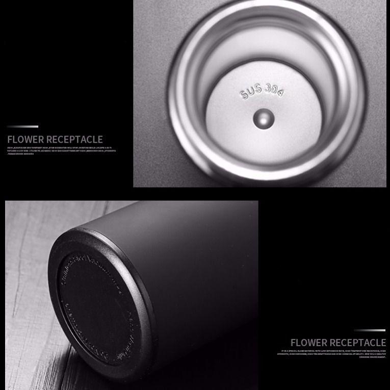 Large Capacity Thermos Cup 500ml Vacuum Flasks Portable Stainless Steel Thermos Cup Water Bottle Travel Tea Mug Office Thermos Cup