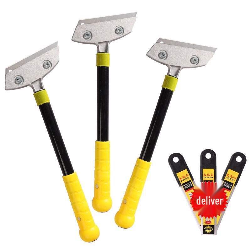 Telescopic Glass Wall and Floor Scraper with Blade for Seam Cleaning and Degumming