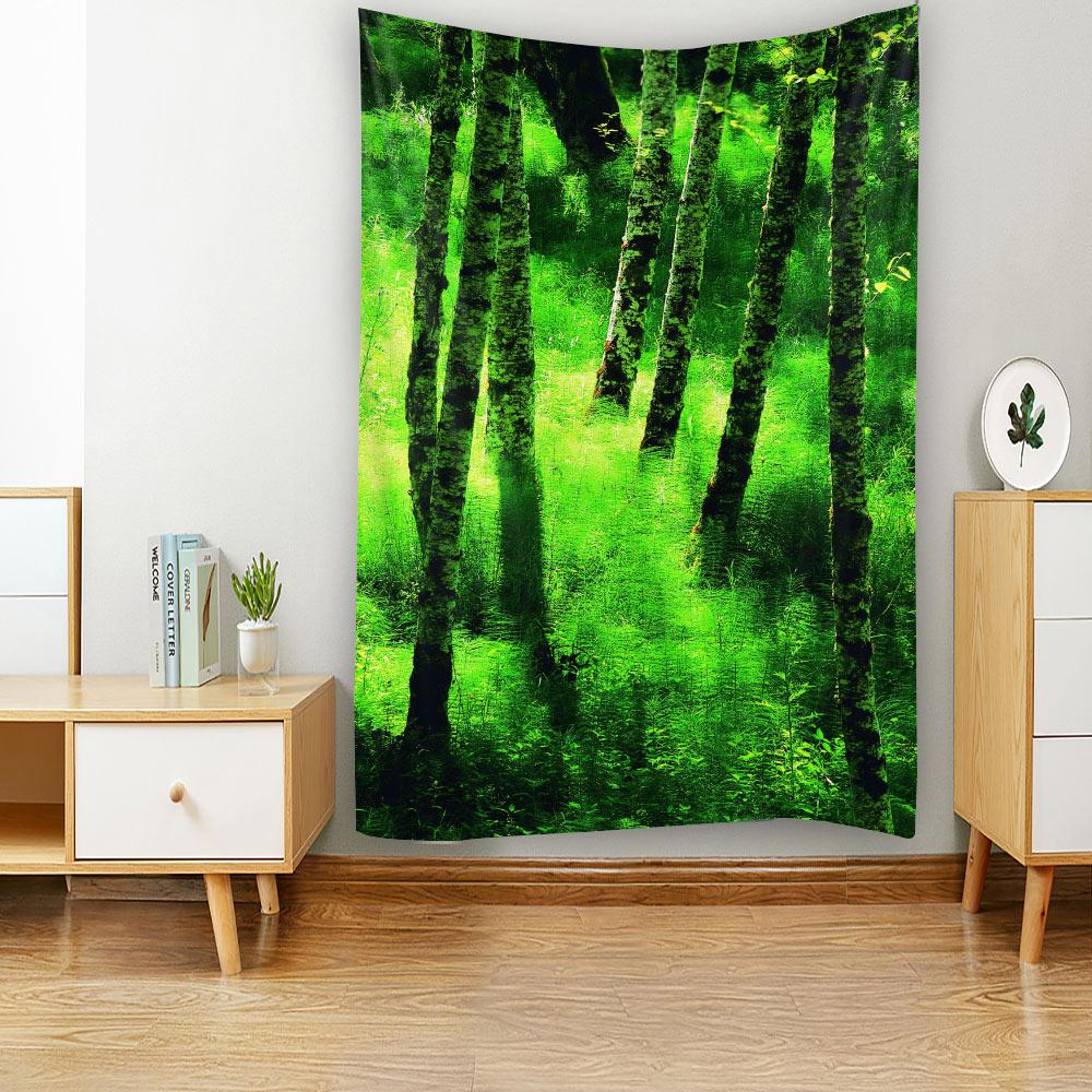 Natural landscape printed tapestry wall decoration hippie psychedelic bohemian room aesthetic art decorative hanging cloth