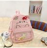 Schoolbag Japanese ins new high-value fresh and sweet candy color cute kitten backpack girl light backpack