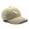 White Dinosaur Print Baseball Cap Skeleton Animal Adjustable Snapback Sun Cap Trucker Hat Washed Distressed Caps for Unisex