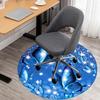 1pc Blue Butterflies Round Chair mat office Area Rug - Non-Slip, Floor Mat for Office, Bedroom, and Indoor Decor p127275