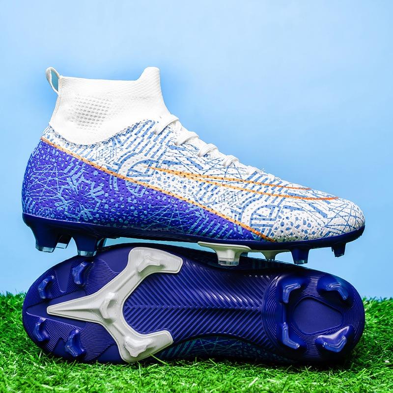 Football Shoes High Top Assassin Professional Training Long Spikes Children Adult Large Size Broken Spikes Football Shoes
