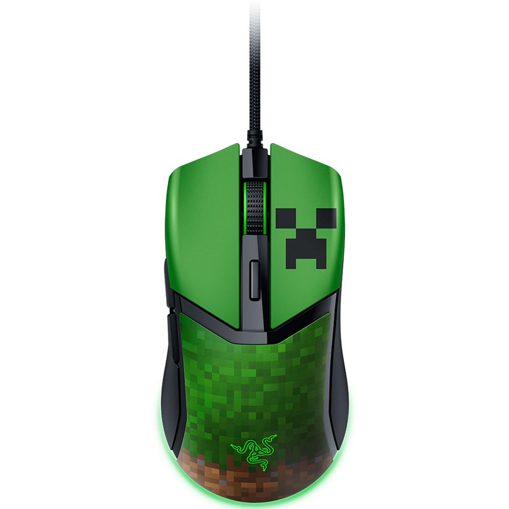 Razer Cobra Minecraft Edition Minecraft Gaming Mouse, Lightweight and Compact (58g), Fits Claw and Fingertip Grips, Wired, 3rd Generation Optical