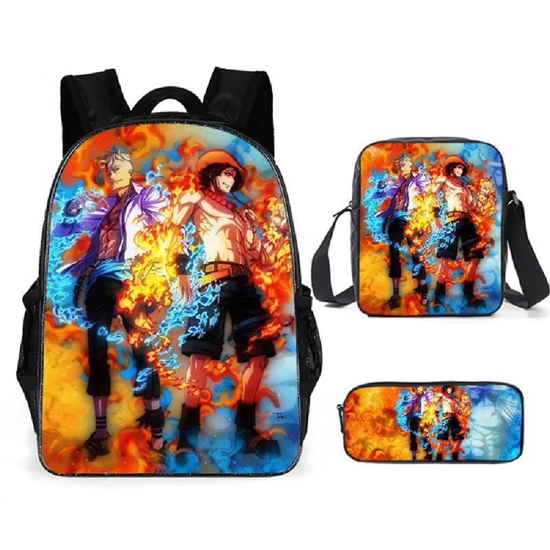 ONE PIECE Backpack Animation Schoolbag Primary School Students Third and Fourth Grades Light Burden Reduction Primary and Secondary School