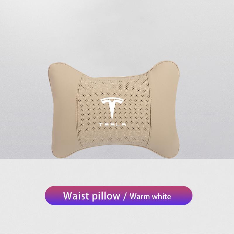 1Pcs Car Interior Headrest Seat Head Support Neck Pillow For Tesla Model 3 Y S X SpaceX Cybertruck Juguete Roadster Coil Bonina