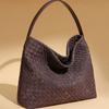 New Hand-Woven Matte Armpit Bag Large-Capacity Commuter Bucket Bag Fashionable Versatile Shoulder Messenger Bag