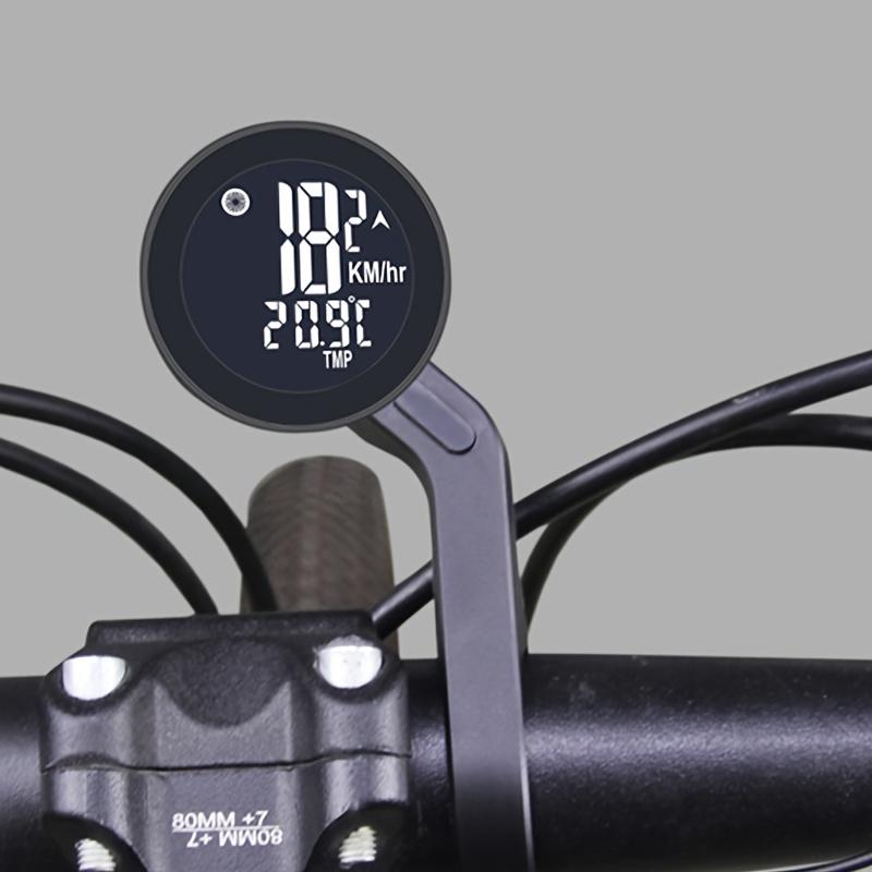 Bicycle Speedometer Odometer Wireless Cycle Bike Computer Bicycle Handlebar Stopwatch Round With LCD Display