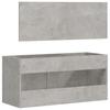 Bathroom Cabinet with Mirror Concrete Grey Particleboard