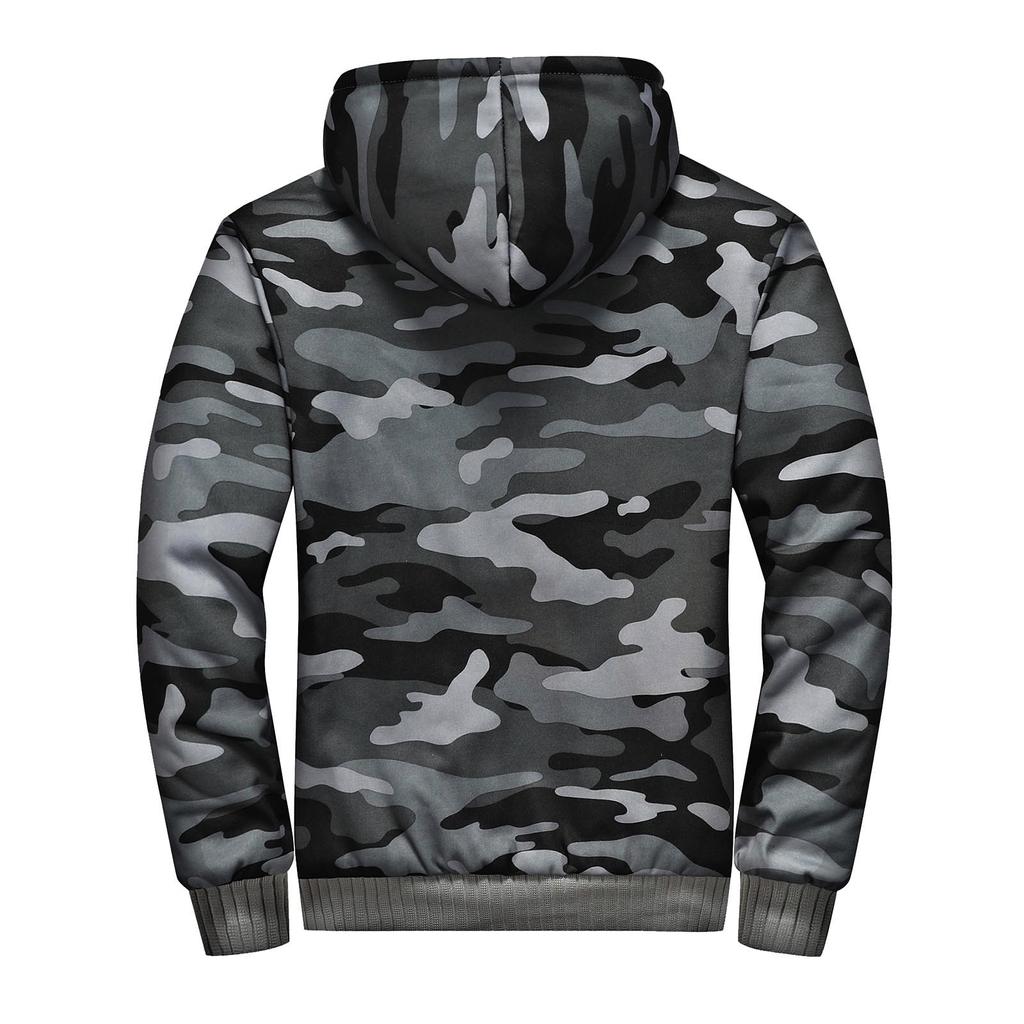 Men's  And Winter New Fashion Contrast Color Loose Casual Plush Jacket