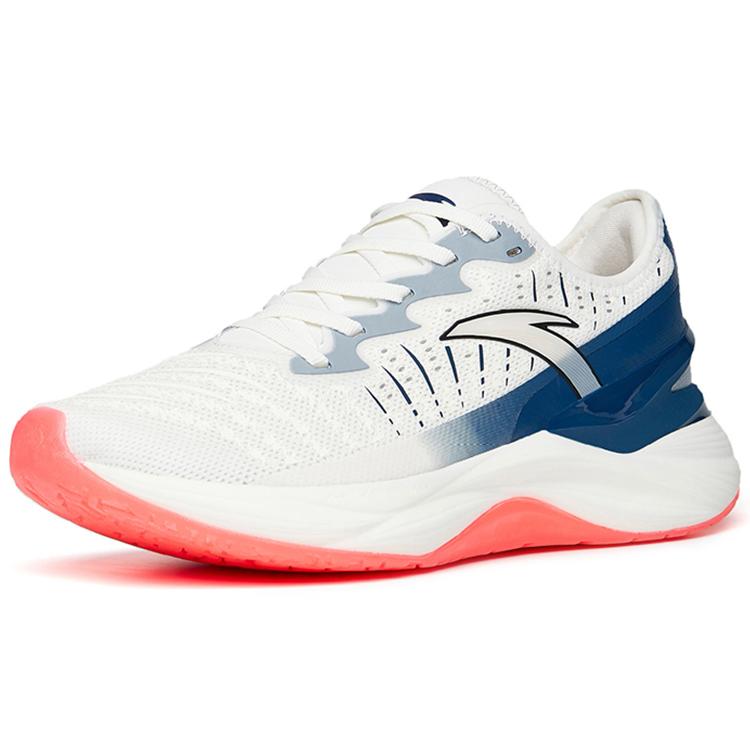 Anta Tron 2.0 Cushioning Slip Resistant Abrasion Resistant Low Top Running Shoes Men's White Blue 112215586-12