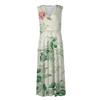 Vestido largo para mujer, vestido maxi, vestido casual de verano, sin mangas, cuello en V, cintura bohemia, vestido estampado