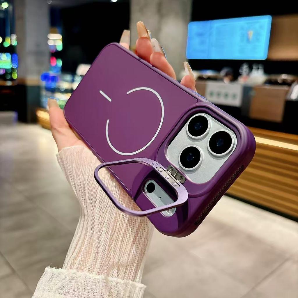Luxury silicone heat dissipation shockproof cover for iPhone 17 Air 17 16 15 14 13 12 Pro Max lens holder magnetic Phone case