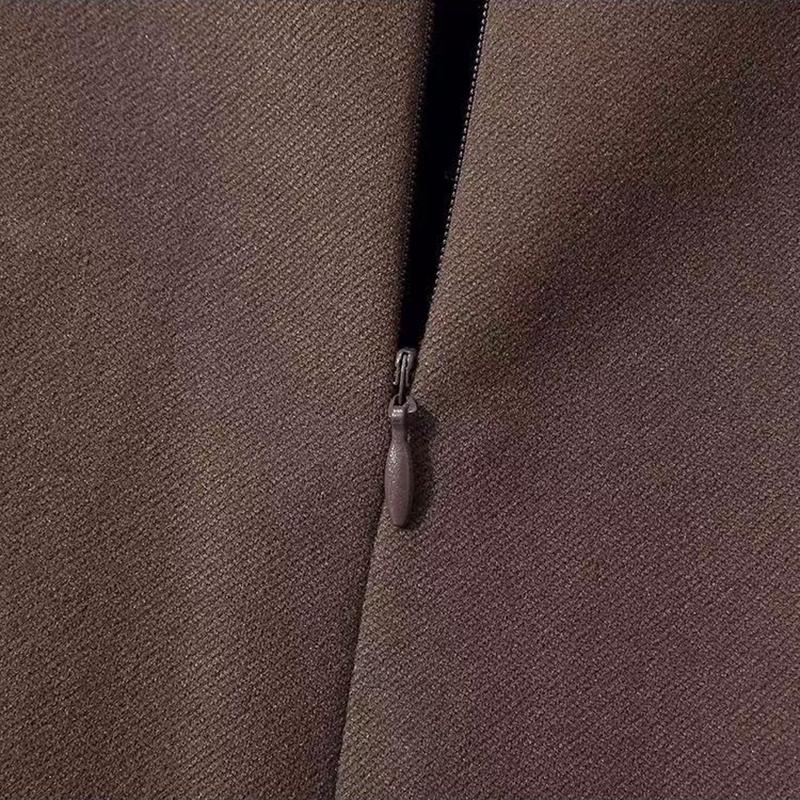 Halblanger Wollrock für Damen im Herbst und Winter, einfarbiger A-Linien-Rock