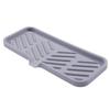 1pc Silicone Soap Dish Short Long Anti-slip Quick Drain Soft Rectangle Multi-functional Soap Holder Tray Box Bathroom Supplies
