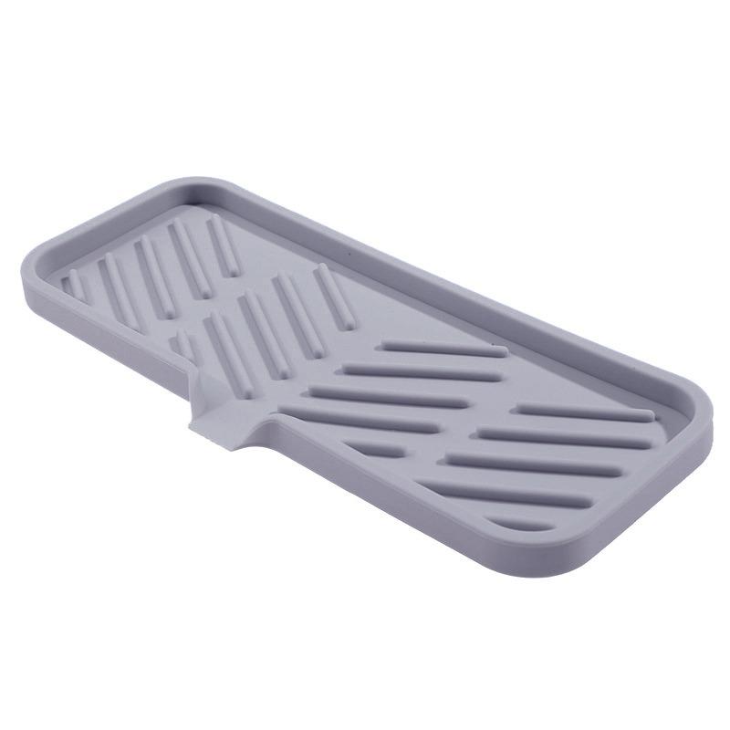 1pc Silicone Soap Dish Short Long Anti-slip Quick Drain Soft Rectangle Multi-functional Soap Holder Tray Box Bathroom Supplies