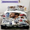 Fußballstar Design Bett Bettwäsche Set 1 Bettbezug + 2 Kissenbezüge Weich Atmungsaktiv Haushalt Bettwäsche
