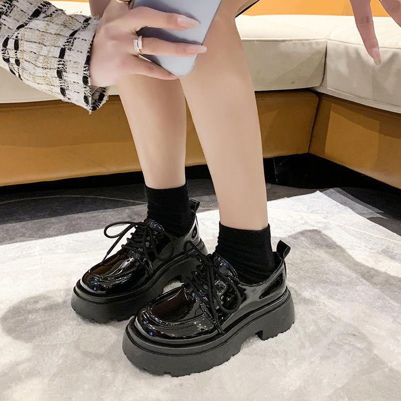 Fashion Ladies Pumps Round Toe Loafers Punk Women's Shoes with Straps Platform Wholesale Discount Comfortable and Elegant Chic Non Slip
