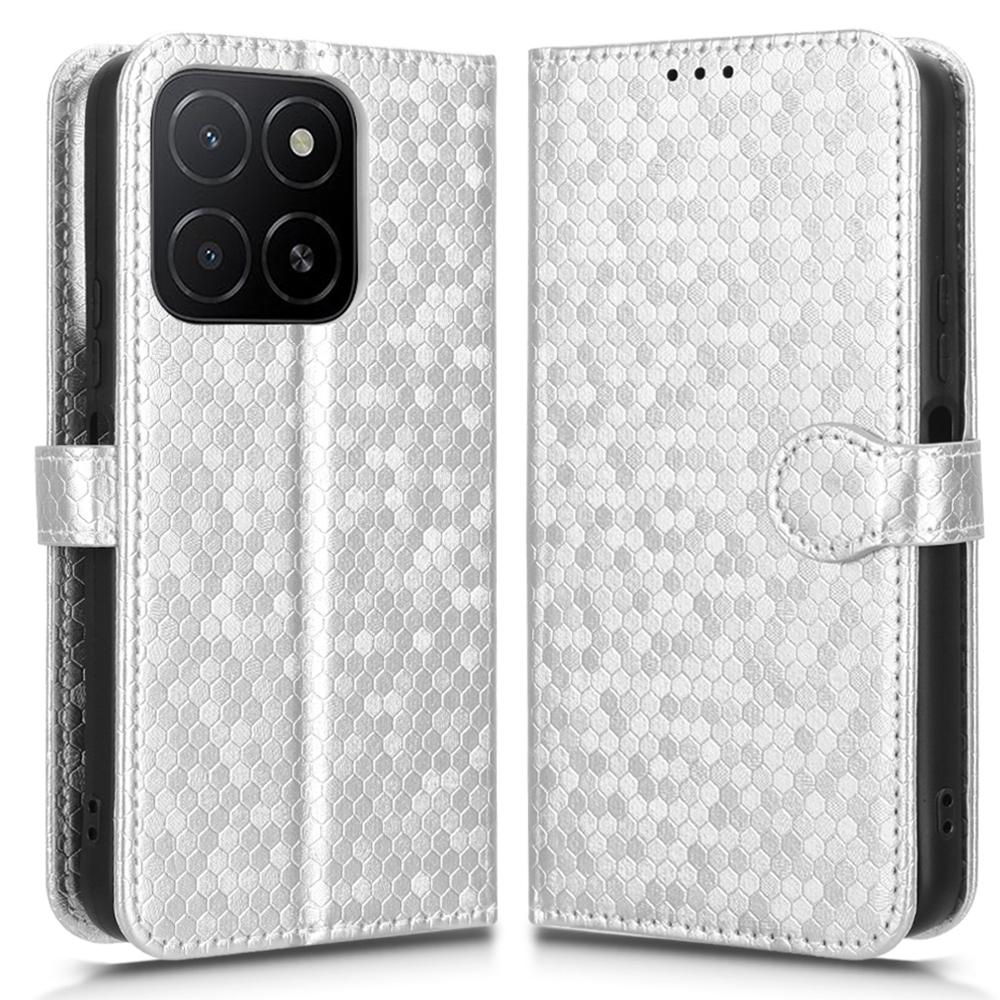 For Honor X5b Plus/X5b Wallet Case Dot Pattern Imprint PU Leather Phone Cover