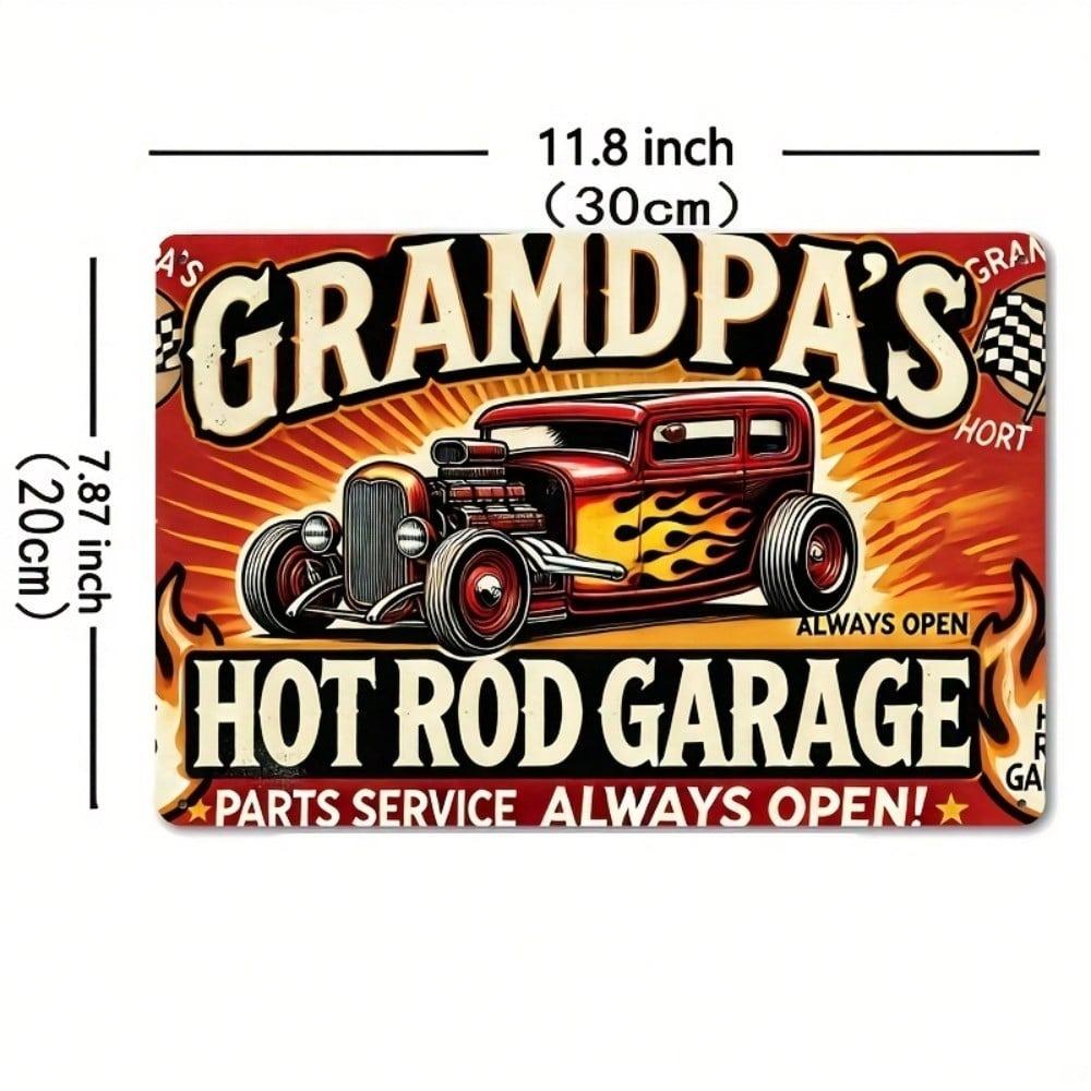 Vintage Classic Car Metal Tin Sign 11.8x7.87 Inch Retro Garage Wall Art