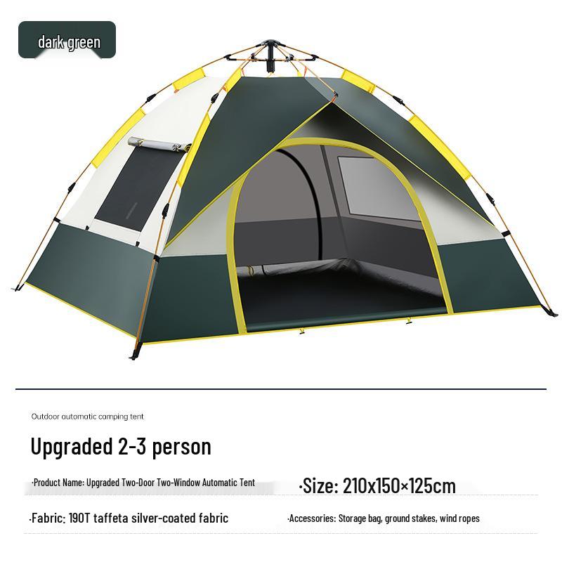 Outdoor Camping Tent: Quick-Open, Sun-Protected, Automatic Tent for 2-4 People