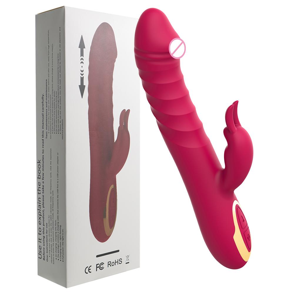 Rabbit Vibrator For Women Dildo Female Vagina Masturbaror Clitoris Stimulator G-spot 10 Speeds Dual Motors Massager Adult Goods