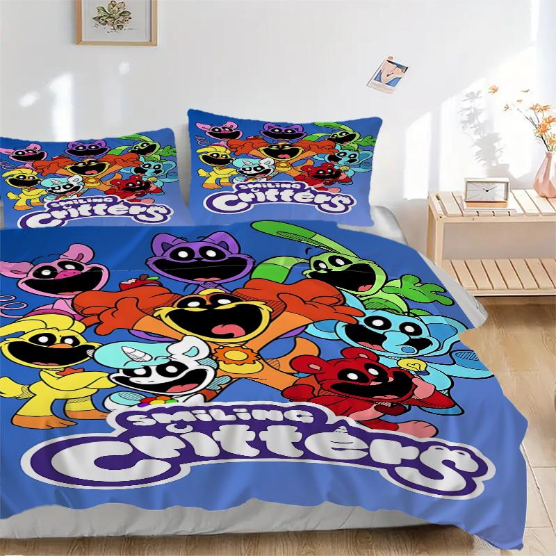 Critters Adventure Print 3Pcs Bedding Setduvet Cover With 2 Bedropillowcase Home Birthday Gift