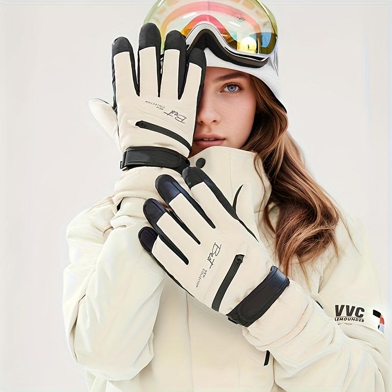 1 pár zimních lyžařských a snowboardových rukavic pro ženy, teplé rukavice do chladného počasí, pro lyžování, snowboarding, cyklistiku, zimní sporty, dámské zimní rukavice
