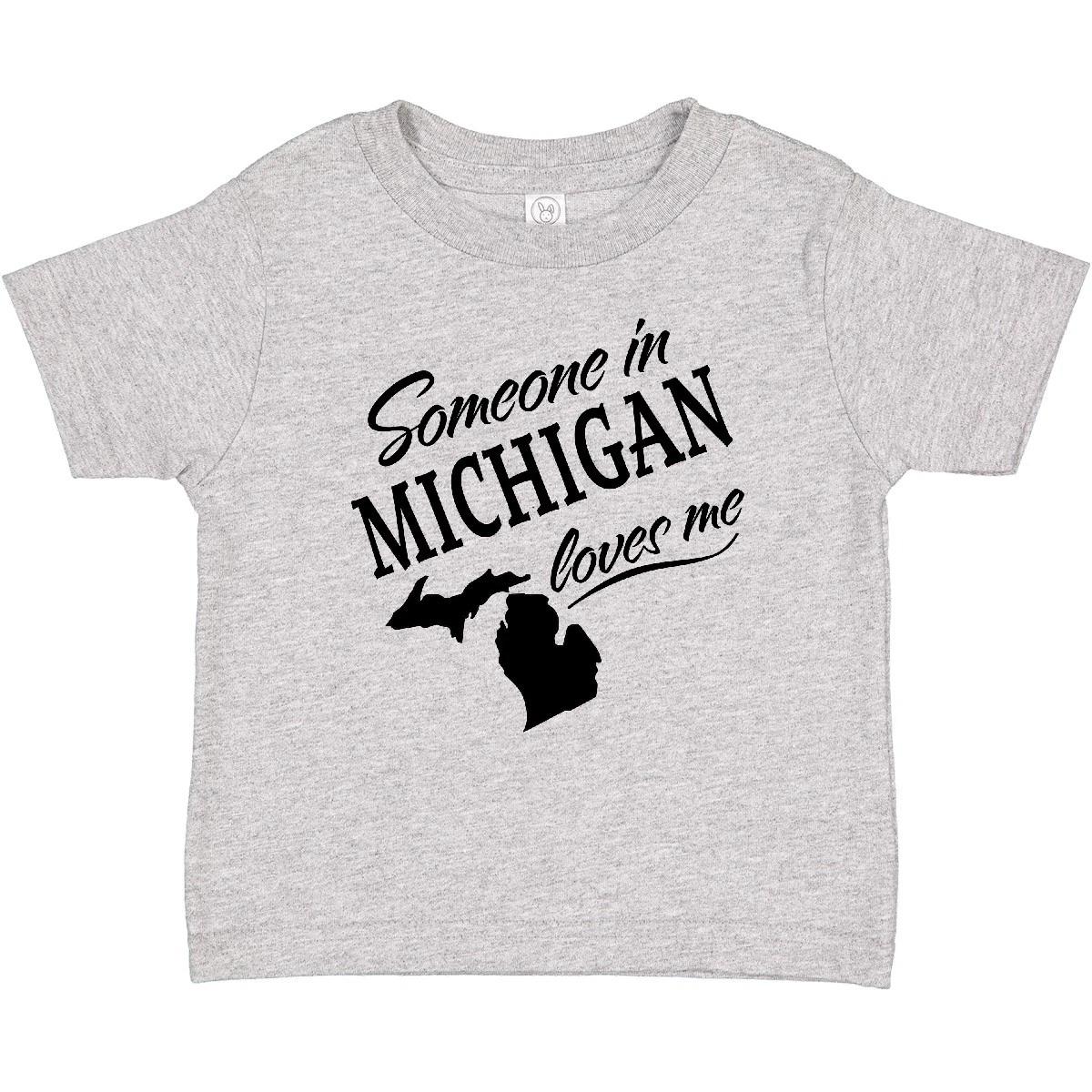 Inktastic Someone In Michigan Loves Me Baby T-Shirt Home Family Grandparents 140