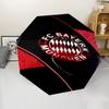FC Bayern München Logo Print Automatic Umbrella, 8 Rib Iron Frame, Plastic Handle, Suitable for Outdoor Travel &Daily , Ideal Gift