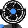Doppelkopf USB-Ventilator für Armaturenbrett Auto ABS 360 Grad drehbarer tragbarer Fahrzeugkühlventilator für Wohnmobil