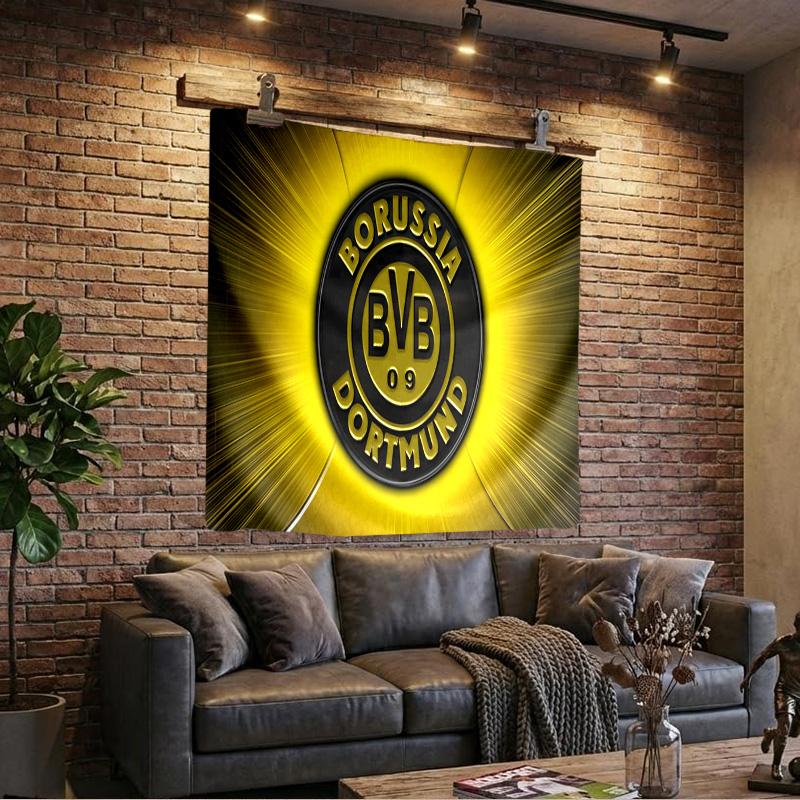 1PC Borussia Dortmund Tapestry, Unique Design Tapestry, Wall Decor for Bedroom,Livingroom, Playroom,Heartwarming Fan Holiday Gifts