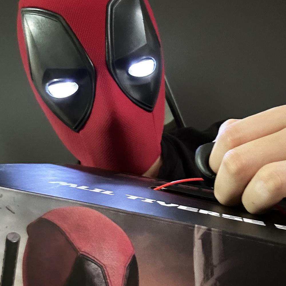 Remote-Control Spider-Man Mask with Blinking Eyes and Lights for Cosplay