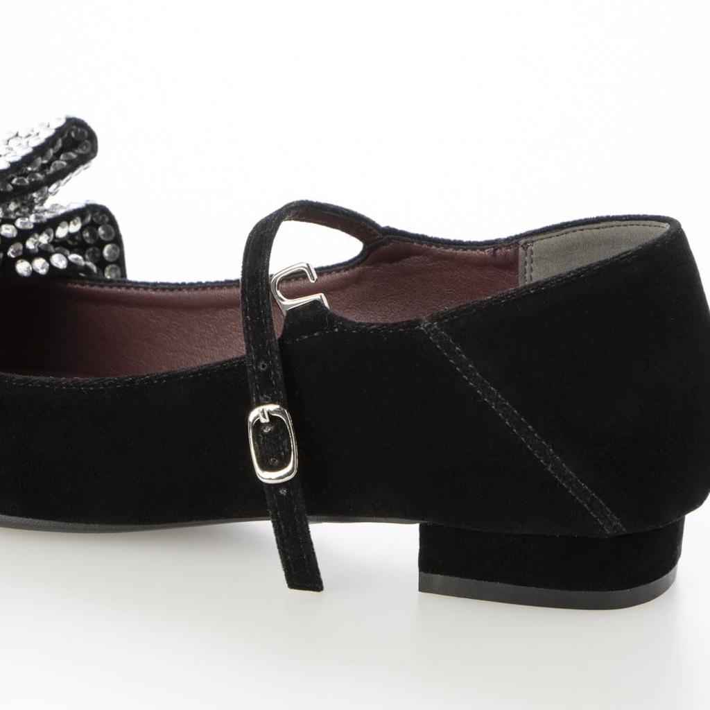 Evol Women's IX5467 Black Combination Pointed Pumps with Removable Ribbon and 2cm Heel, Size 22.0cm