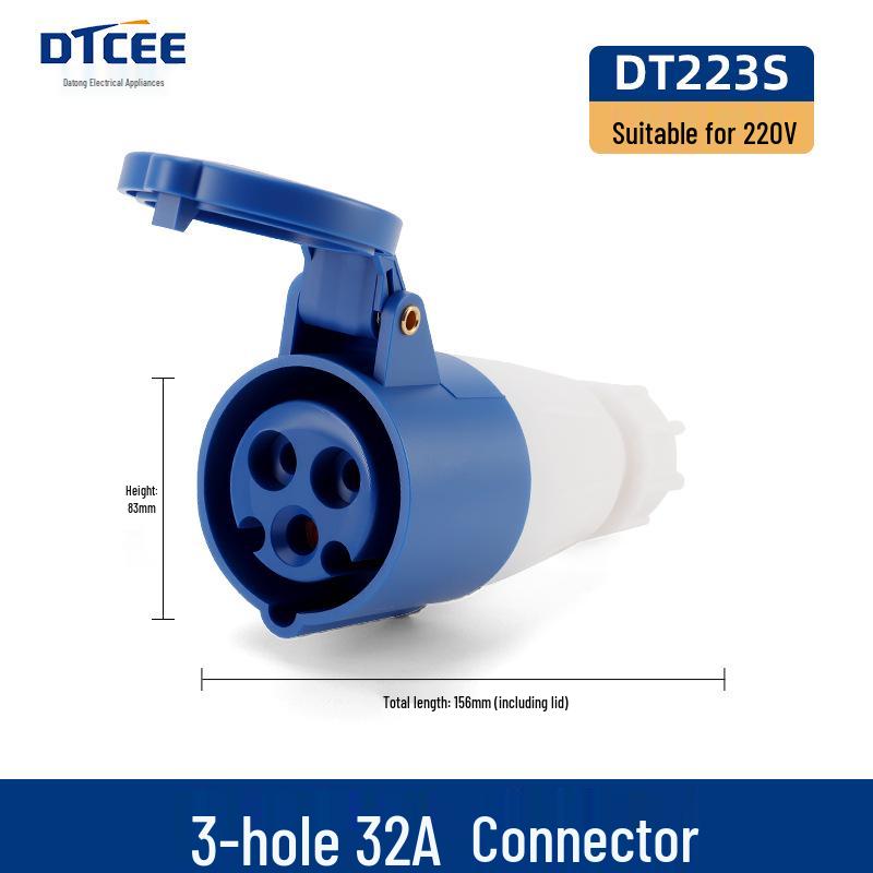 Datong Waterproof 3, 4, 5-Core 32A 16 Three-Phase Male & Female Connector Socket