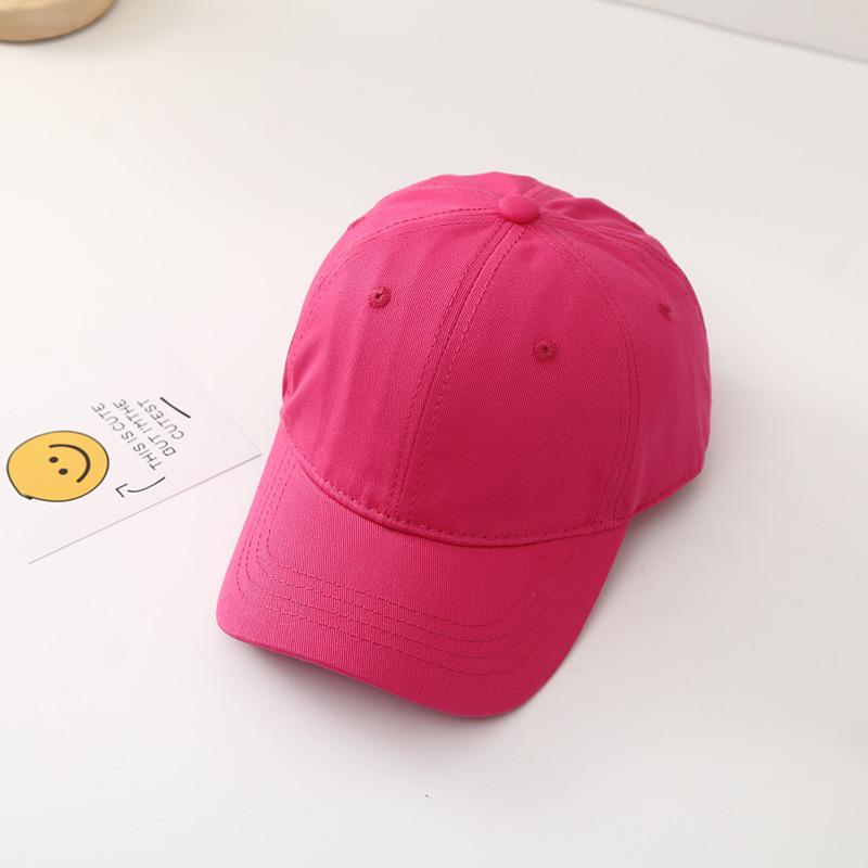 New Solid Baseball Cap For Children Boys Girls Cotton Sunhat Unisex Outdoor Sports Snapback Fishing Baseball Hat Korean Style