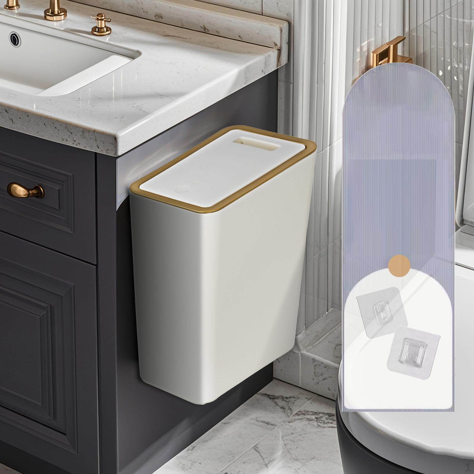 

Подвесной мусорный бак, кухонная мойка с крышкой пресс-типа, узкий и тонкий бак Small_Cream Color