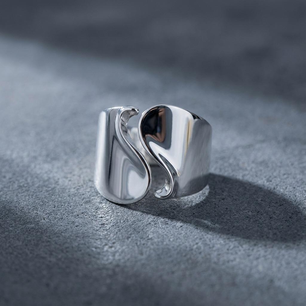 Geometric Open Rings for Women Fashion Simple Irregular Twisted Finger Rings Hypoallergenic Jewelry Gifts