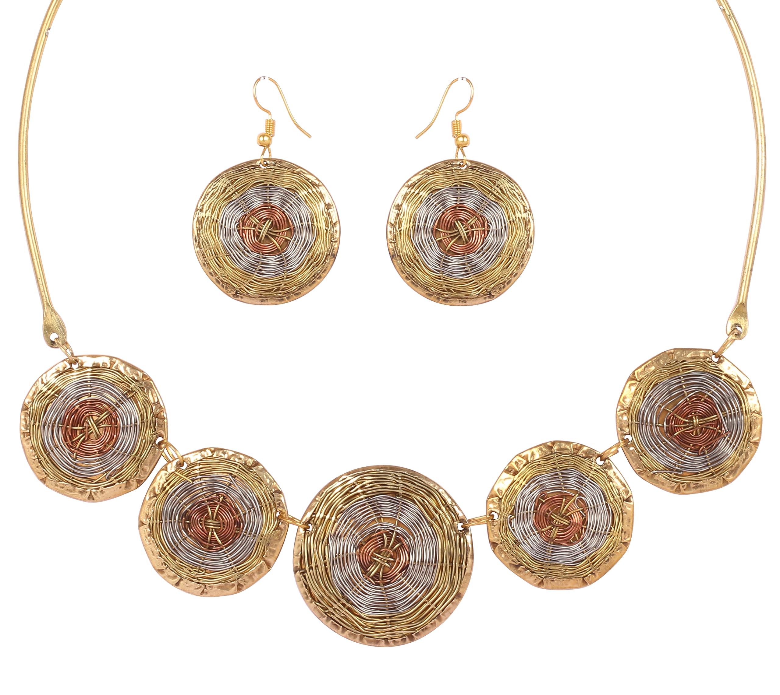 Touchstone Индийский Болливуд Ручная работа Этнический Красивое Мастерство Дизайнерские Украшения Набор Ожерелий, Окисленное Серебро, для Женщин, 1,20 x 1,20 дюйма,