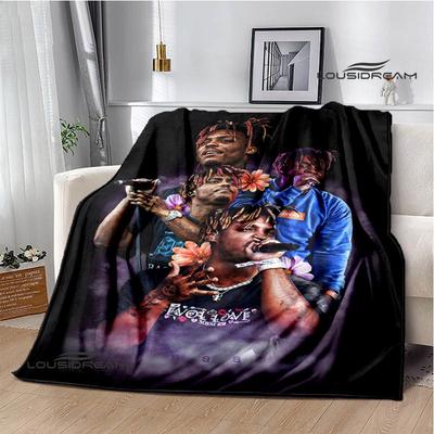 3D Raper Juice Wrld 999 Retro Drukowane koce Flanelowe Ciepłe koce Miękkie Przytulne koce Koc podróżny pościel na łóżko Prezent urodzinowy