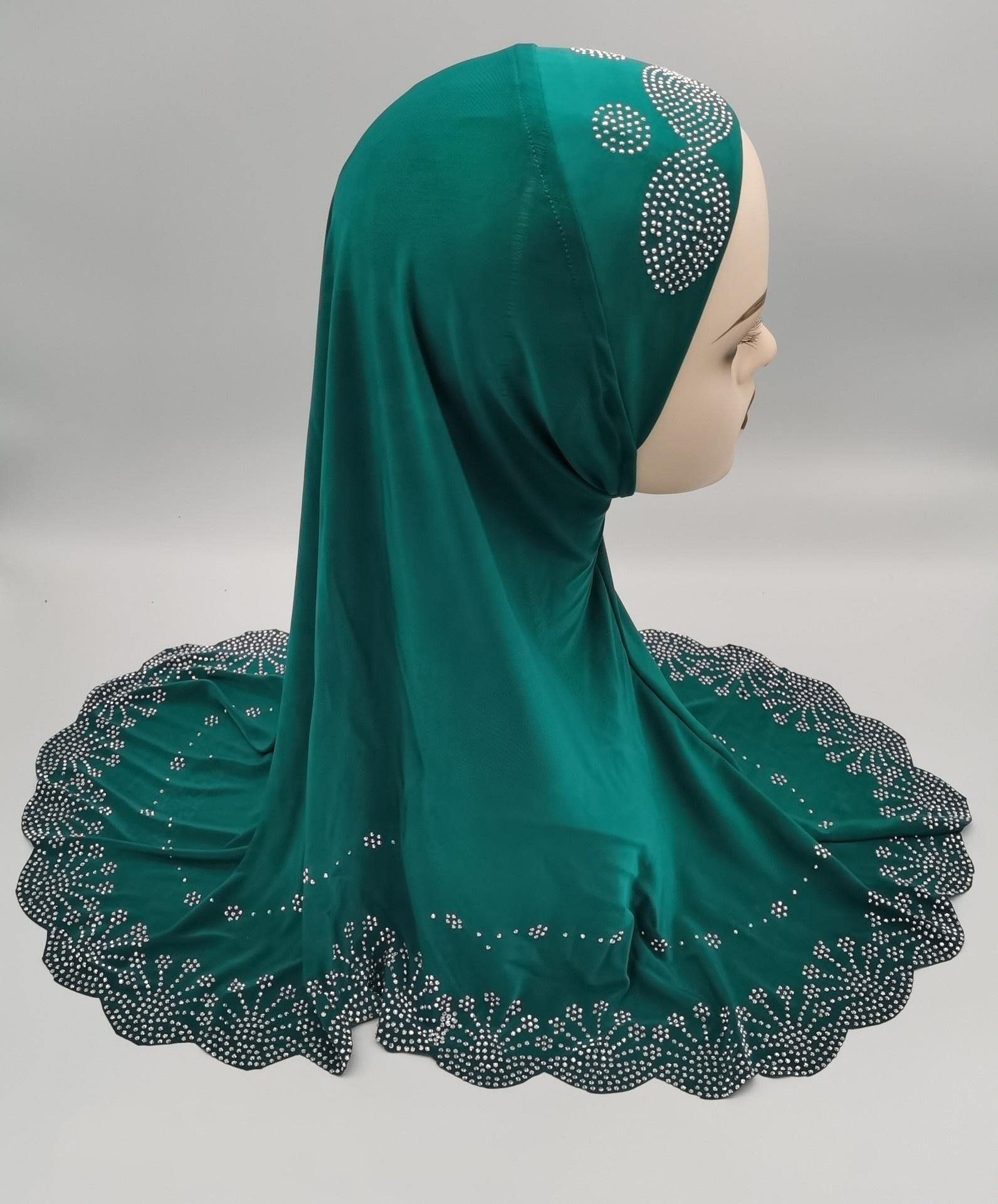 

Роскошный женский тюрбан со стразами, мусульманский исламский хиджаб, головной платок, готовые к носке шали, химар, повязка на голову, молитвенная шапочка, головной убор Малайзия