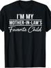 Funny I'm My Mother In Law's Favorite Slogan T-Shirt - Soft Breathable Retro H