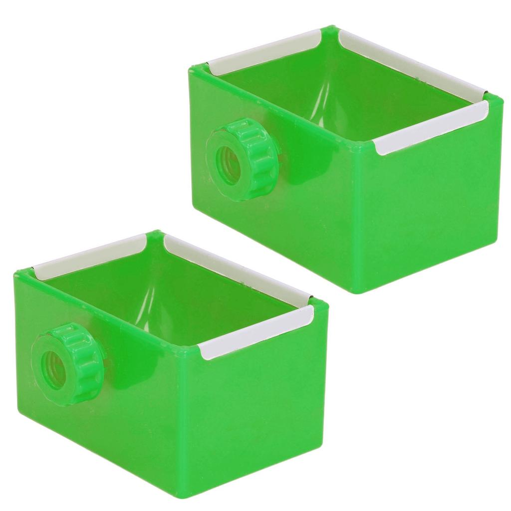 2 Τμχ Μπολ Σίτισης Κατοικιδίου Εύκολο να Βρεθεί Καθαρό Πλαστικό Υλικό Αποτρέπει το Δάγκωμα Τάπας Σίτισης Κατοικιδίου για Κλουβί Κατοικιδίου Χρήση Φαγητού Πράσινο