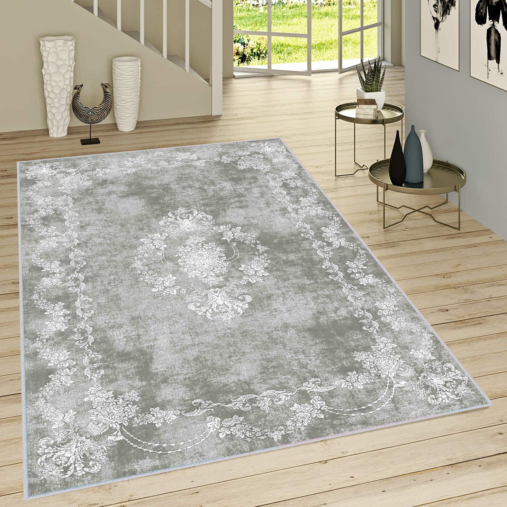 

Rovigo Home Моющийся ковер с набивным рисунком RVGHOME1228 50x80 серый