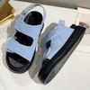 Explosive Sandals Women's New Summer Round Toe Open Toe Cutout Versatile Platform Heightened Casual Beach Shoes