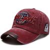 Unisex Washed Distressed Baseball Cap – Spring/Summer, Curved Brim, Letter Embroidery, Retro Style