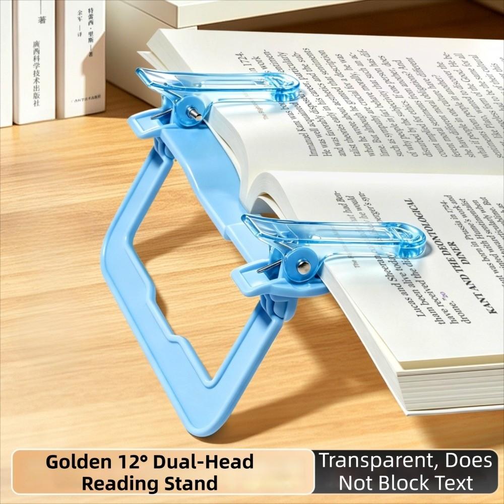 Transparent Dual-Head Clip Non-slip Book Page Holder Gift for Reading Enthusiasts