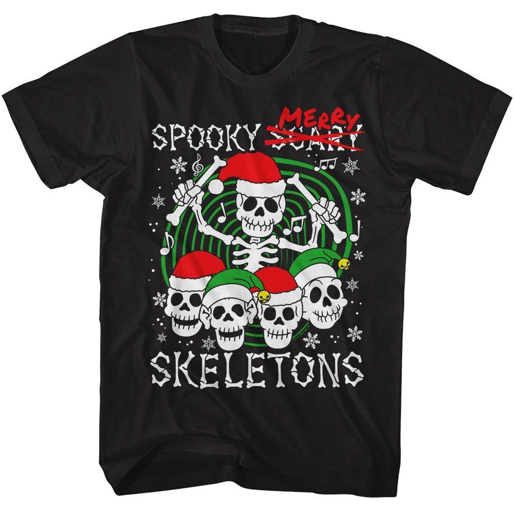 

Spooky Scary Skeletons - Merry Skeletons - Licensed - Adult Short Sleeve T-Shirt M